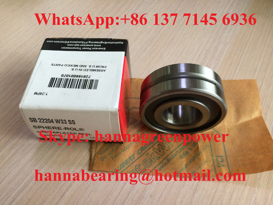 SB 22204 W33 SS Çifte mühürlü küresel rulo rulmanı 20x47x18mm