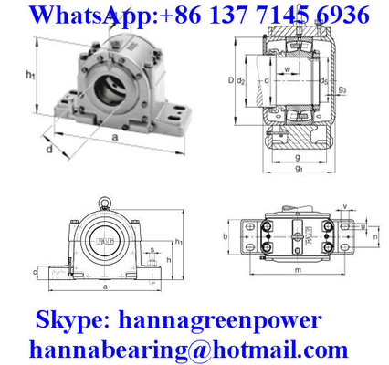 Çubuk 190mm LOE238-N-BL-L Split Plummer Block Housing 190x820x485mm