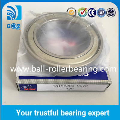 Metal kalkanlı C3 açıklıklı derin oluklu top rulmanı NSK 6015ZZ C3