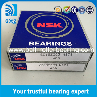 Metal kalkanlı C3 açıklıklı derin oluklu top rulmanı NSK 6015ZZ C3