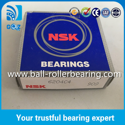 C4 Açık Tipi Otomobil Top rulmanları / Yüksek Hassasiyetli Top rulmanları NSK 6204C4