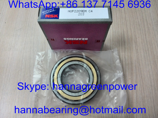 NUP2209EMC4 Bakır Kafes Silindrik Rol rulman NUP2209 C4 Açıklık Bearng 45x85x23mm