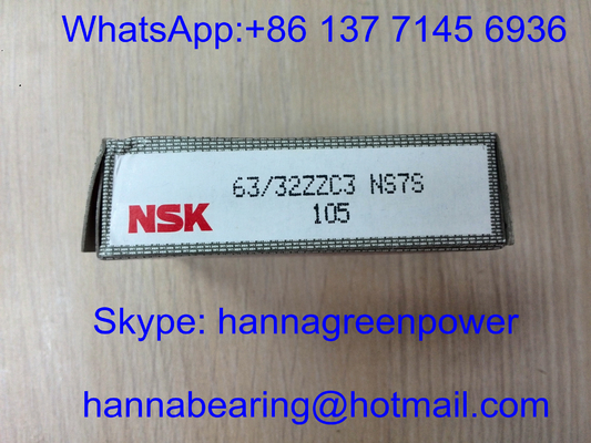 62/32-2Z / 62/32-2RS / 62-32-ZZ Kapalı Yüksek Hızlı Otomotiv Lageri Derin Çukur Lageri 32*65*17mm