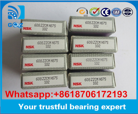 NSK 608ZZ C3 Otomobil rulmanları NSK 608ZZ Tüp ambalajı 608ZZCM NS7S Boyutu 8*22*7 mm