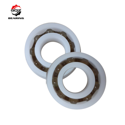 F6005 POM Plastik Flens Derin Çukurlu Seramik Top rulmanları 25*47*12mm