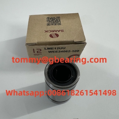 Çelik Samick LME12UU WEE24062-109 reçine kafesi doğrusal top yatak LME12-A doğrusal kabuğu