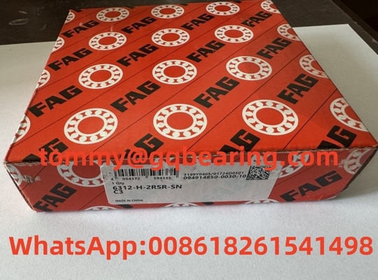 Çelik Yaprak Metal Kafes FAG 6312-H-2RSR-SN-C3 Derin Çukurlu Top Taşıyıcısı 60x130x31mm