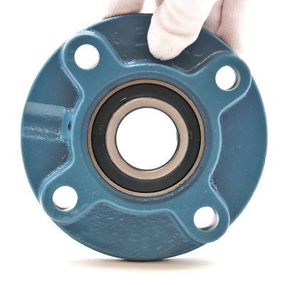 UEF203 2S Square 4-Bolt Flange Bearing Unit, Double 2S Reinforced Rubber Dustproof Seals