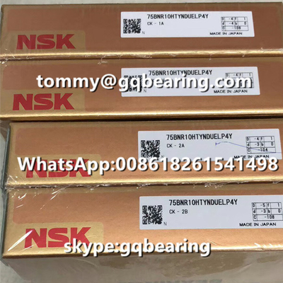 Seramik malzeme Toplar P4Y Yüksek hassasiyetli NSK 75BNR10HTYNDUELP4Y Yüksek Hızlı Top vida rulmanı