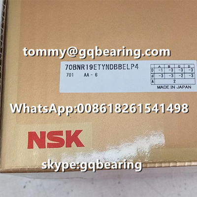 Gcr15 Çelik malzeme toplar 18 derece temas açısı NSK 70BNR19ETYNDULP4 itme açılı temas topu rulman