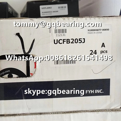 Dökme demir malzemesi FYH UCFB205J 3 bultlu Flanged Pillow Block Ball Bearing UCFB205