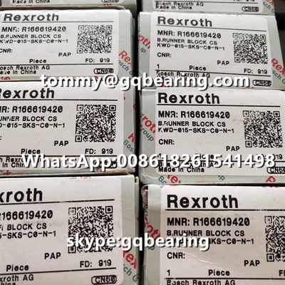 Rexroth R166619420 Çelik Malzemesi Dar Tipi Kısa Uzunluk Standart Yükseklik SKS Koşucu Blok