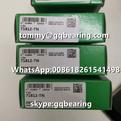 Gcr15 Çelik Malzemesi CNC Makine Döner Uygulamalar INA 71812-TN Çemberli Temas Top Taşıması