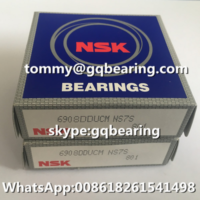 P0 hassas kauçuk mühürlü NSK 6908DDU 6908DDUCM Derin oluklu top rulmanı 40x62x12mm