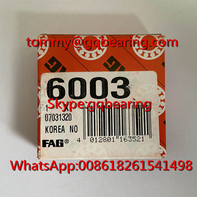 Gcr15 Kore yapımı açıktı türü FAG 6003 derin oluklu top rulmanı