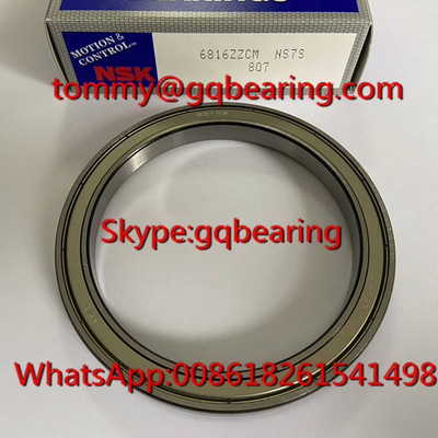 Japonya Soyu Gcr15 Çelik Malzeme NSK 6816ZZCM İnce Duvarlı Derin Çukurlu Top Taşıma 80 x 100 x 10 mm