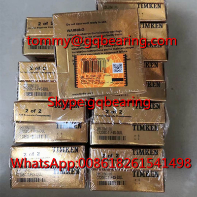 TIMKEN B7208C-T-P4S-DUL Süper hassasiyetli açılı temas topu rulmanı 40x80x18mm temas açısı 15 derece