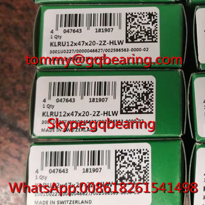 INA KLRU12X47X20-2Z Çizgi rulo rulmanı KLRU12X47X20-2Z-HLW Cam takip rulmanı