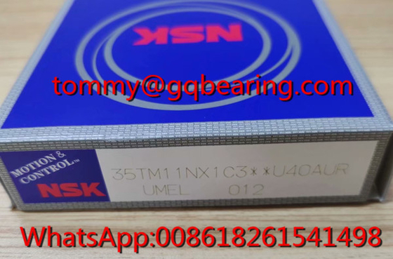 Gcr15 Çelik Malzeme NSK 35TM11NX1C3 U40AUR Dolu kanatlı küre rulmanı