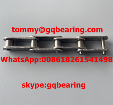 50.8mm SUS316 C2080H Çift Pitch Taşıyıcı Zinciri korozyon karşıtı paslanmaz çelik zinciri